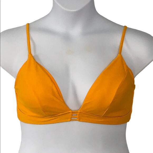 No Boundaries Full Coverage Dark Golden Yellow Bikini Swim Top size XL - Picture 1 of 14